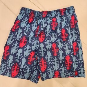 Youth Southern Tide Swim Shorts with  Fish Print